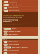 Agenda Jazzag présentant la fiche du concert Uptown Jazz Trio, affichée sur tablette.