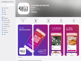 Application La Ruelle du Marché disponible sur l’App Store.