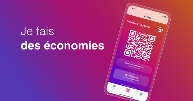 Image promotionnelle avec une vue de l'application côté client