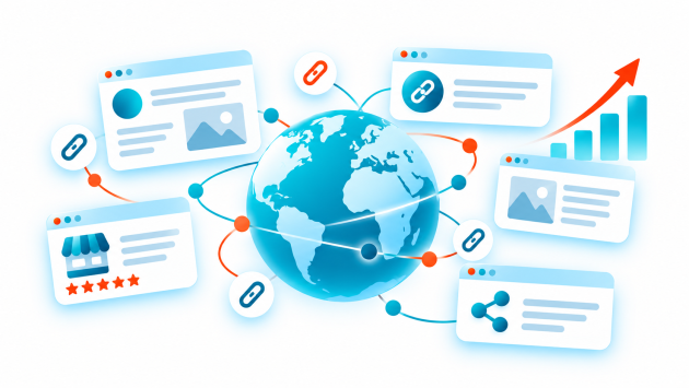 Illustration de mentions et annuaires Web.
